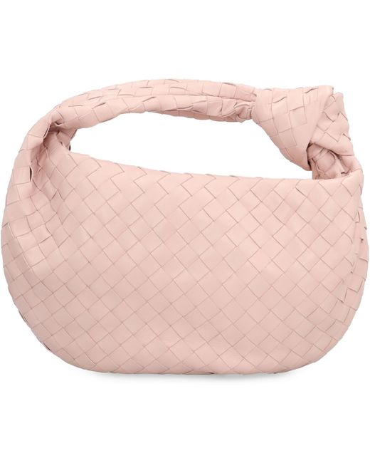 Bottega Veneta Pink Teen Jodie Leather Shoulder Bag