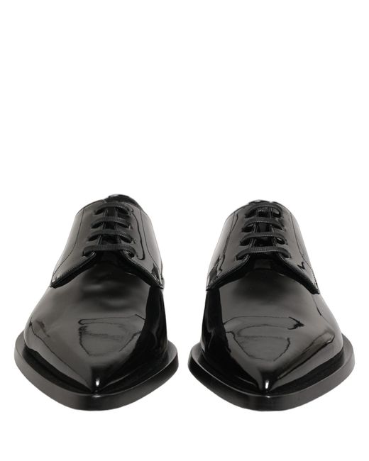 Dolce & Gabbana Black Leather Derby Dress Formal Shoes Calf for men
