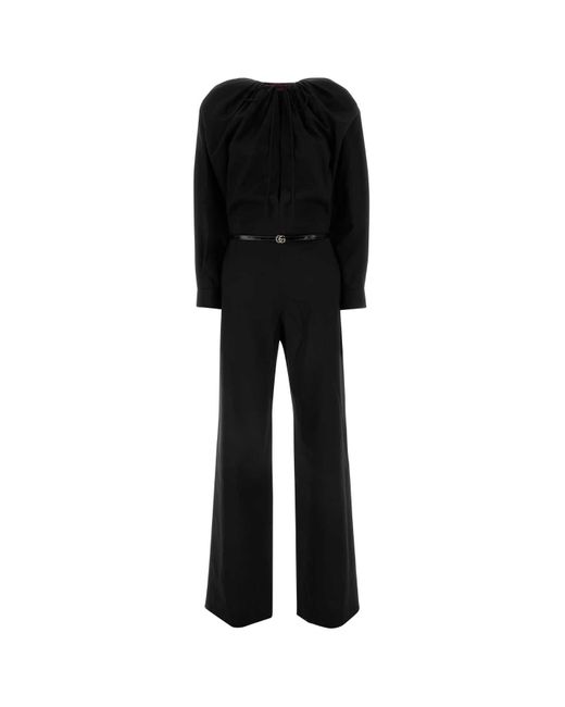Gucci Black Keyhole-Neck Jumpsuit