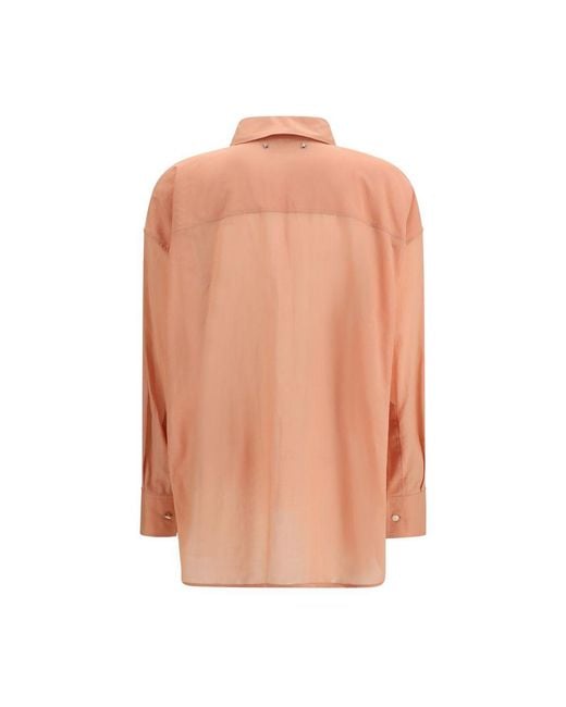 Golden Goose Deluxe Brand Orange Brown Cotton Shirt