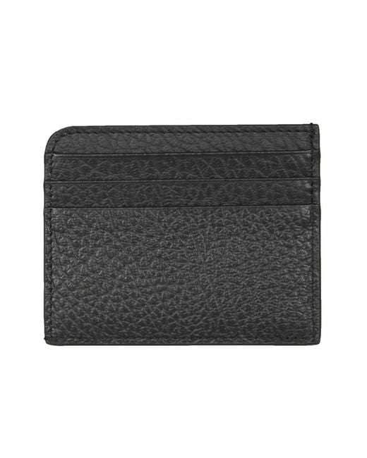Maison Margiela Black Leather Card Holder Wallets & Purses