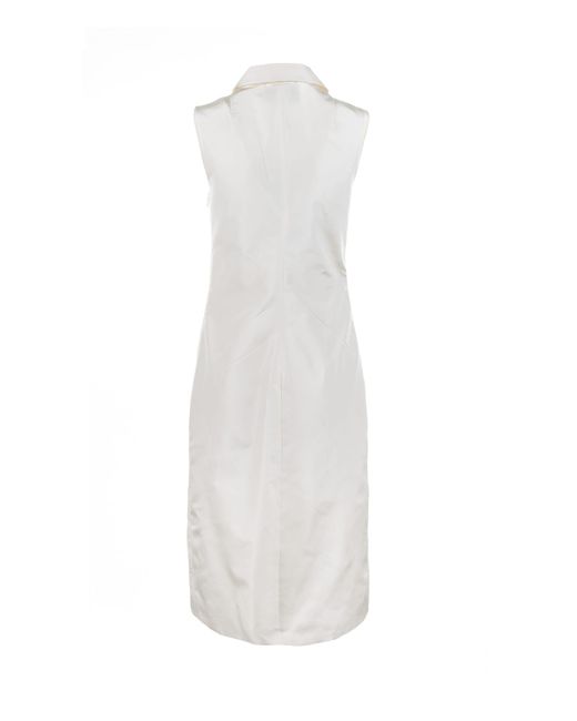 Prada White Faille Dress