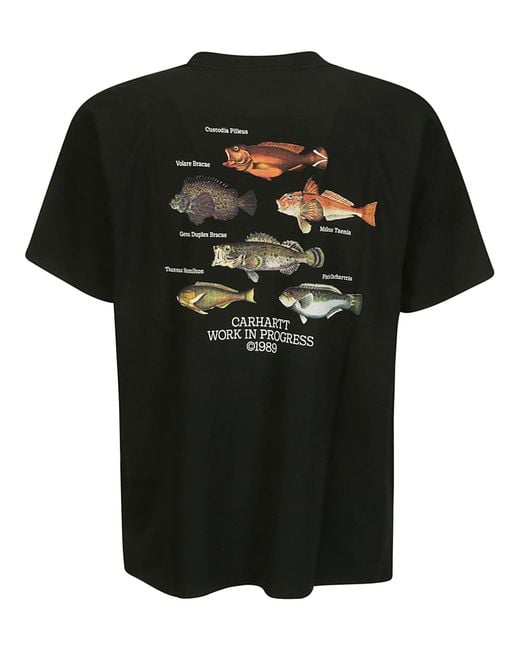 Carhartt Black Fish T-Shirt Organic Cotton Single Jersey for men