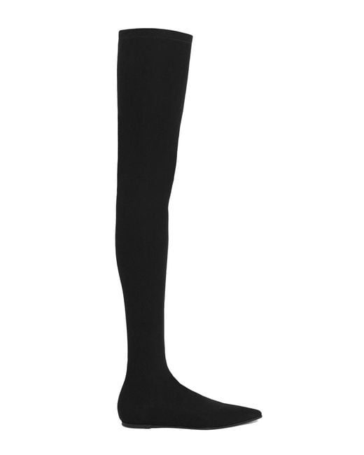 Dolce & Gabbana Black Stretch Jersey Cuissard Boot Elastane