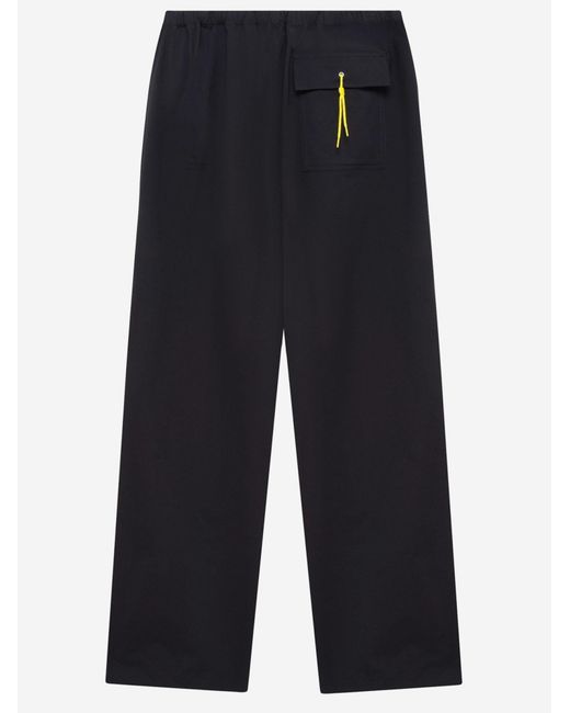 Autry Blue Nylon Pants With Logo for men