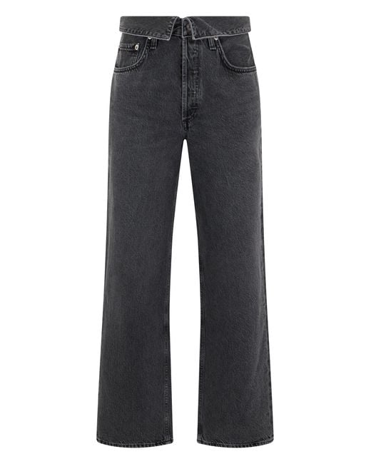 Agolde Blue Straight Jeans Cotton Straight-Leg