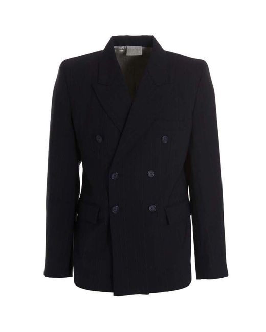 VTMNTS Blue Tailored Blazer Jacket Virgin Wool Elastane for men