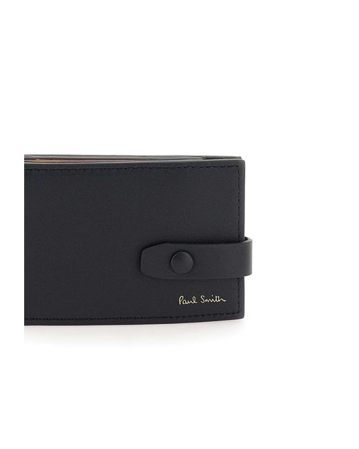 Paul Smith Black Leather Card Holder for men