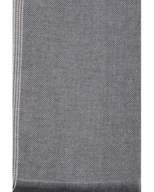 Brunello Cucinelli Gray Cashmere Scarf for men