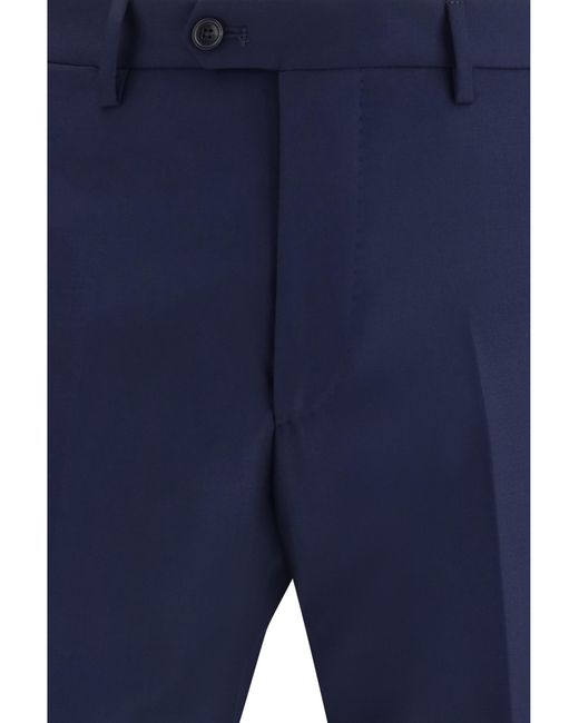 Tagliatore Blue Single-Breasted Virgin Wool Suit Fleece Suits for men
