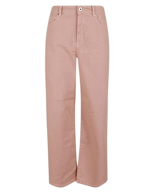 Weekend by Maxmara Pink Drill Di Cotone Monoelastico Trama Jean