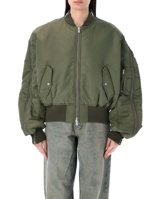Acne Green Hunter Nylon Bomber For By