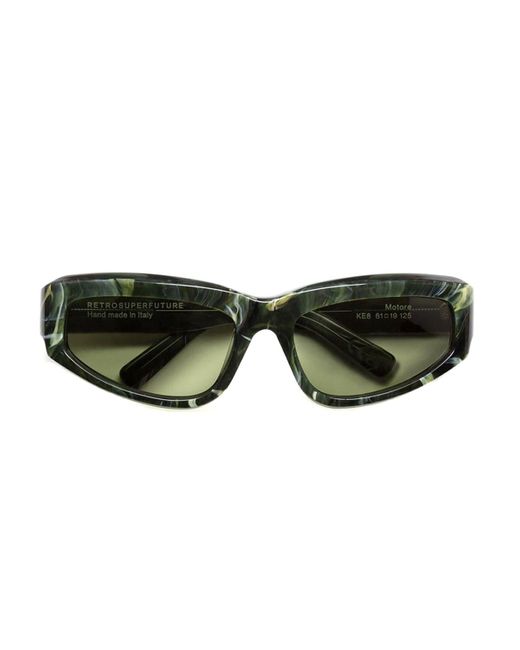 Retrosuperfuture Green Motore Tartaruga Ke8 Sunglasses