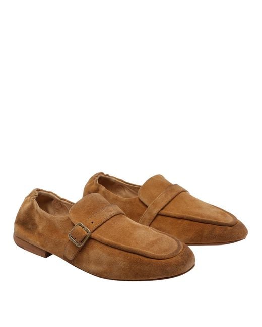 Marsèll Brown Flat Shoes Suede Leather/Leather Sole