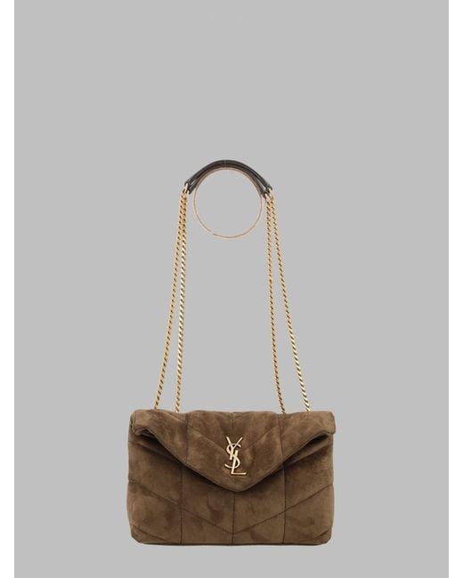 Saint Laurent Green Shoulder Bag Puffer Toy Leather Calf