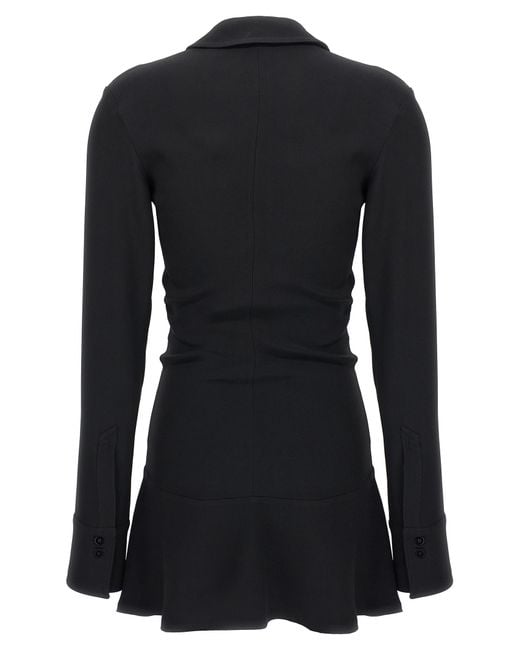 The Attico Black Mini Polo Dress