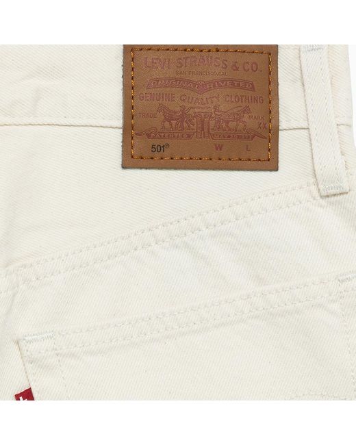 Levi's White Levis 501 Cropped Jeans