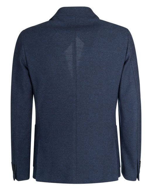 Zegna Blue Two-Buttoned Blazer for men