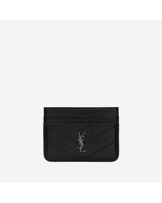 Saint Laurent Black Card Holder Niki Leather Wallets & Purses