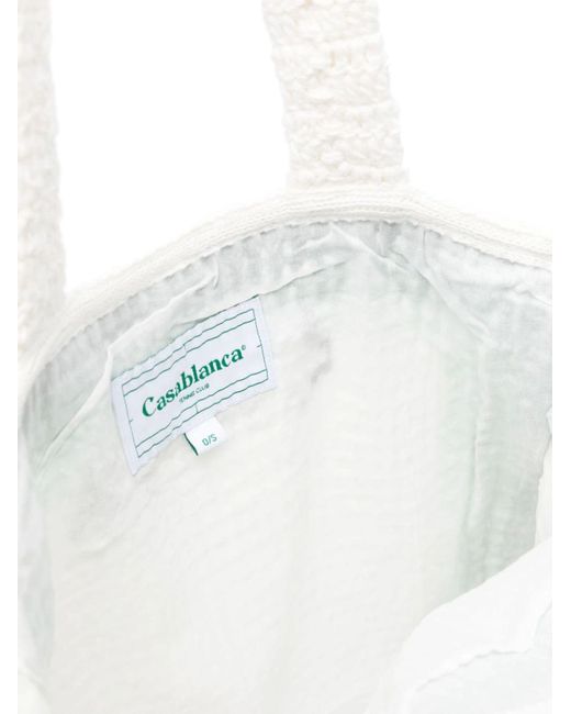 Casablancabrand White And Green Tennis Crochet Bag