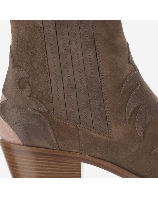 Sartore Brown Ankle Boots Suede Leather