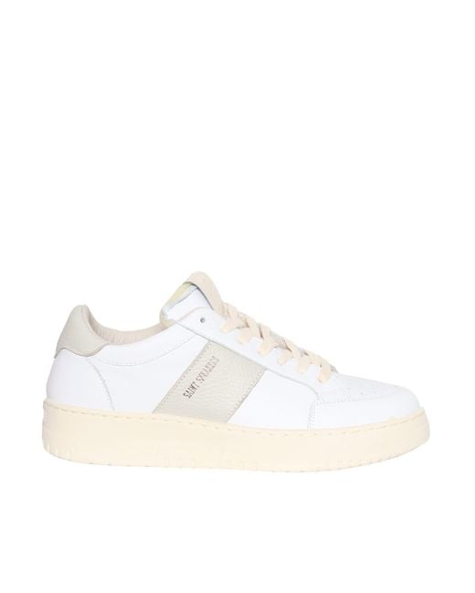 SAINT SNEAKERS White Leather Tennis Sneakers