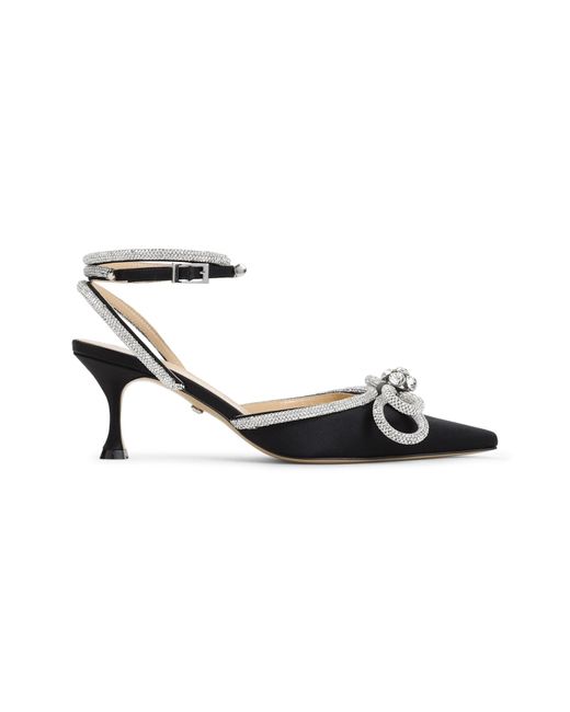 Mach &amp; Mach Black Double Bow 65 Pumps