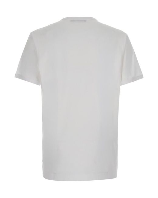 Dolce & Gabbana White Crew Neck T-Shirt Cotton T-Shirts for men