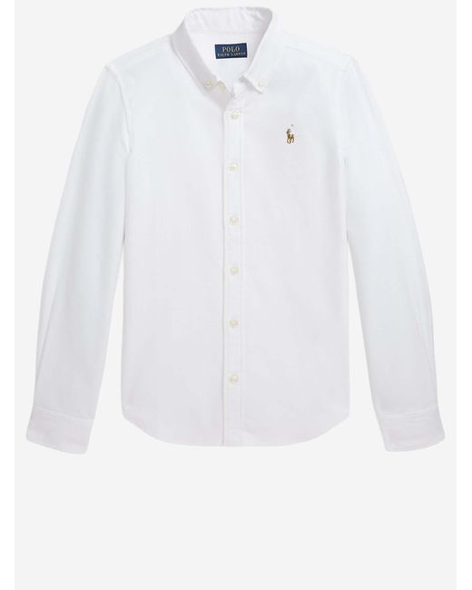 Polo Ralph Lauren White Cotton Shirt With Logo for men
