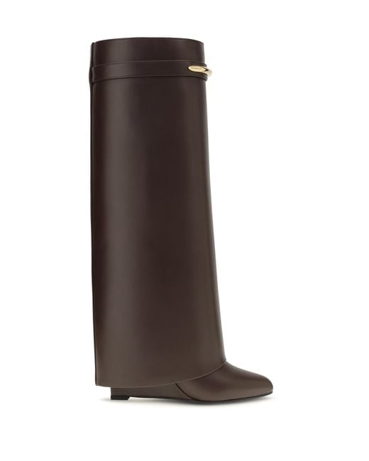Givenchy Brown Leather Shark Boots