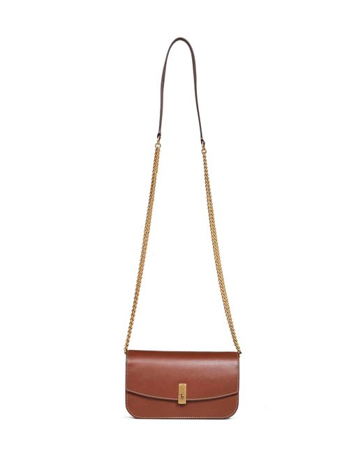 Polo Ralph Lauren White Tan Polo Id Wallet On Chain Bag