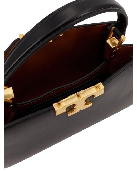 Tory Burch Black Eleanor Mini Satchel Leather Shoulder Bag