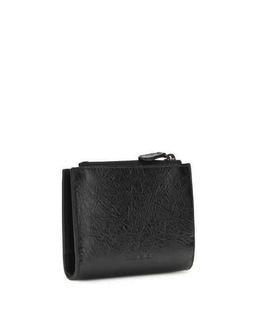 Balenciaga Black Le City Bifold Wallet Lamb Ovis Aries
