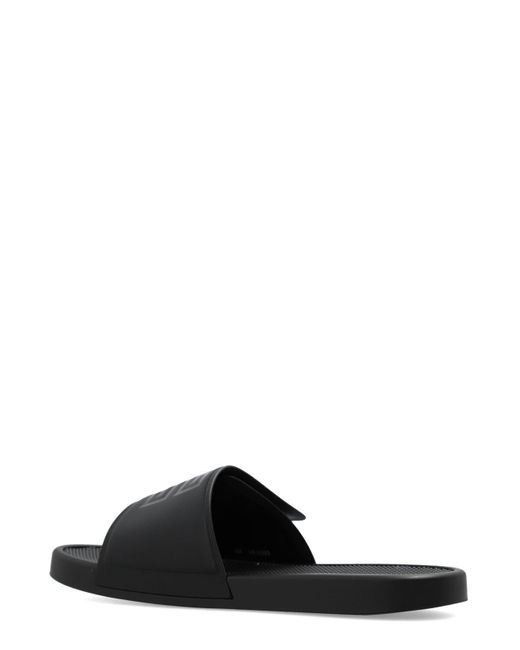 Givenchy Black 4g Emblem Flat Sandals for men