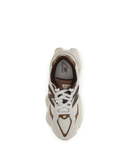 New Balance White 9060 Sneakers Breakfast Tea