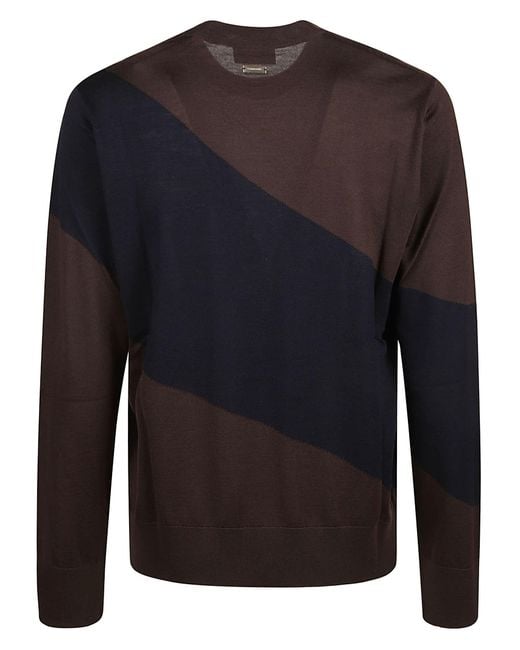 Ferragamo Blue Round Neck Sweater for men