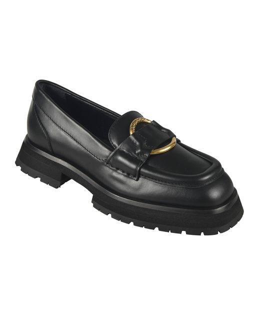 Moncler Black Bell Loafers