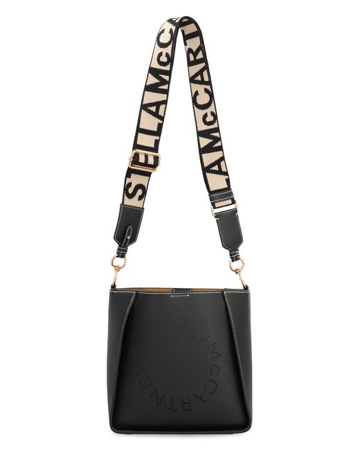 Stella McCartney Black Stella Logo Shoulder Bag Polyurethane