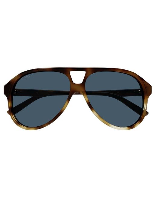 Gucci Blue Aviator Frame Sunglasses for men