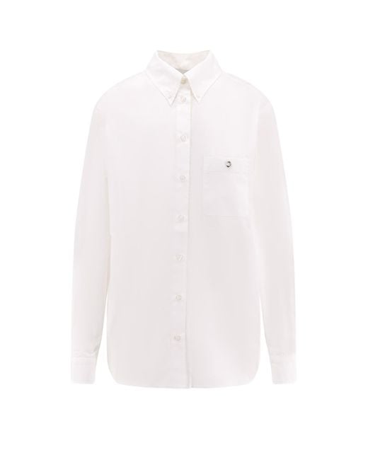 Coperni White Boyfriend Popeline Cotton Shirt