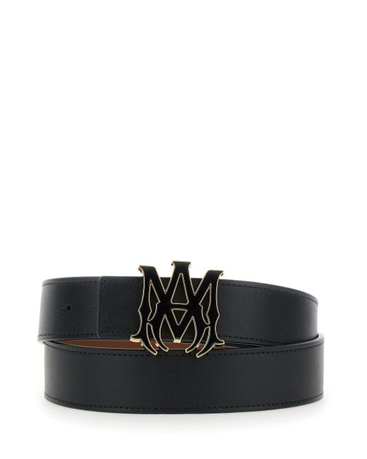 Amiri Belt With Logo Plaque On The Front in Black for Men | Lyst