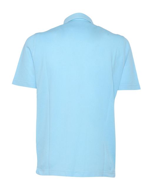 PHI FDL Blue Polo Shirt Ss Cotton for men
