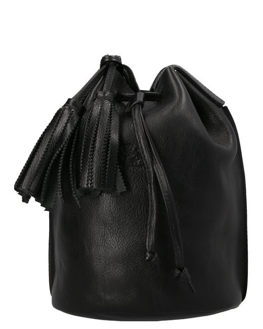 Il Bisonte Stibbert Bucket Bag in Black | Lyst