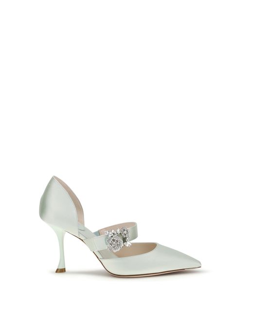 Roger Vivier Multicolor Pumps Efflorescence Dorsay Satin Silk
