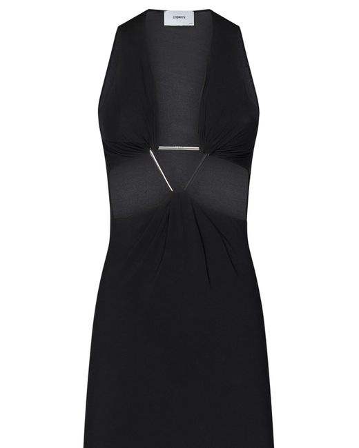 Coperni Black Cut-Out Triangle Long Dress