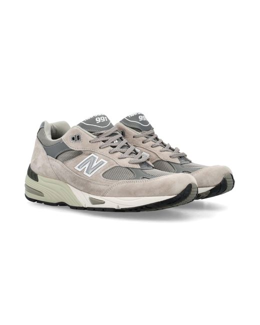 New Balance White 991 Sneakers