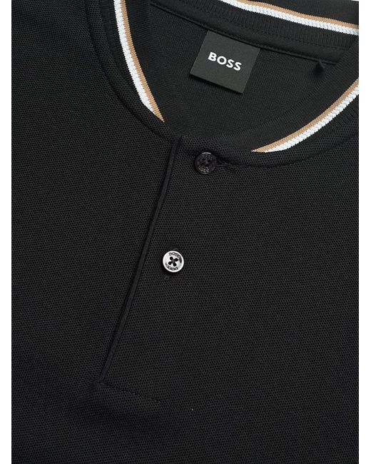 Boss Black Polo Shirt Cotton for men