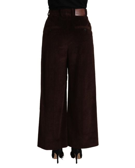Dolce & Gabbana Black Elegant High-Waisted Wide Leg Pant