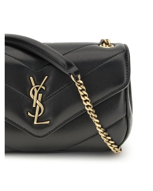 Saint Laurent Black Lou Shoulder Bag Lambskin