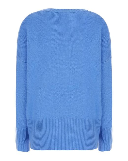 Lisa Yang Blue Sweater Mila Cashmere Knitted Tops